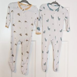 Kyte footed pajamas alpaca and buzz bundle 6-12M